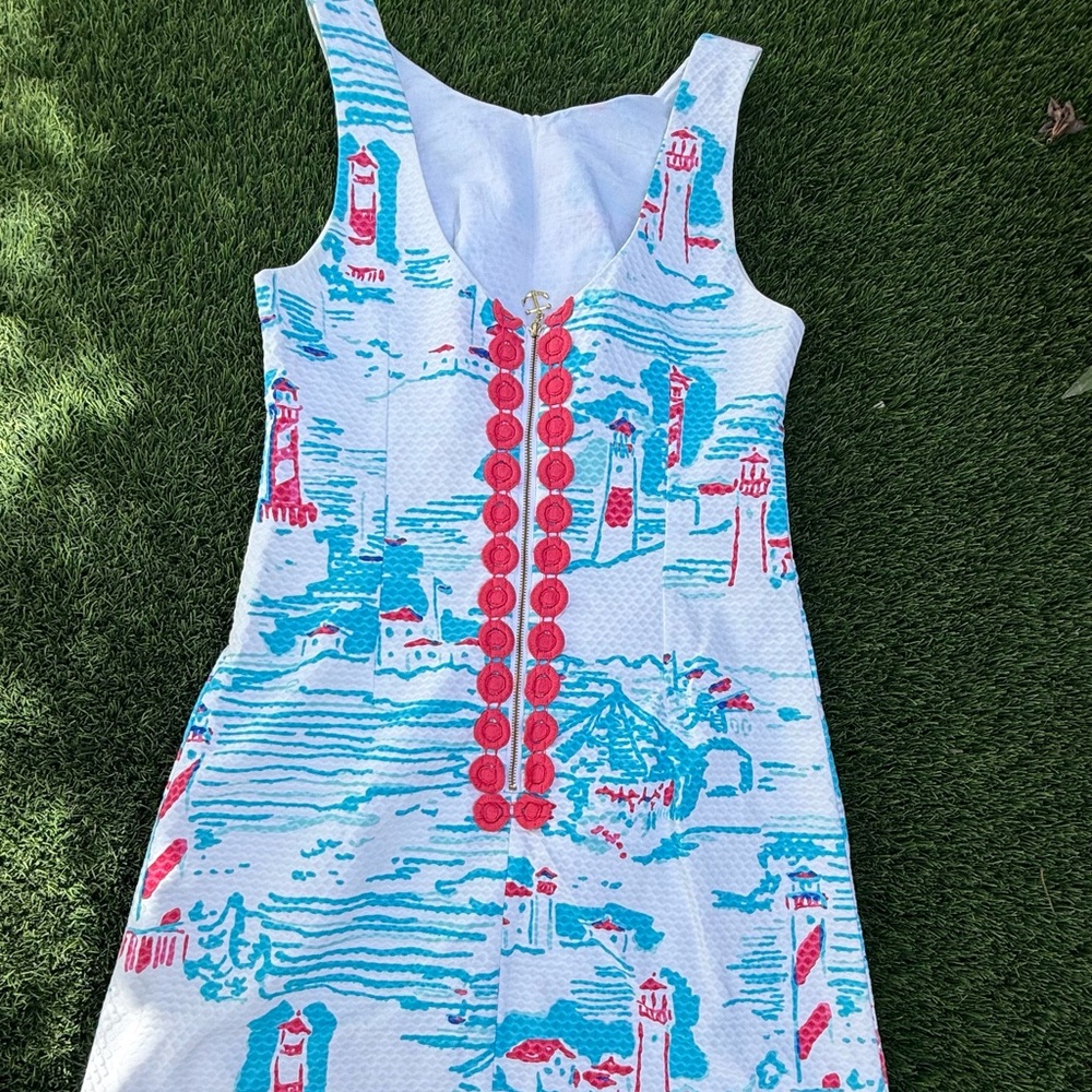 Lilly Pulitzer Lighthouse Shift Dress Size 4 - Picture 3 of 5